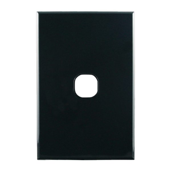 grid plate 1 gang black GEO Series