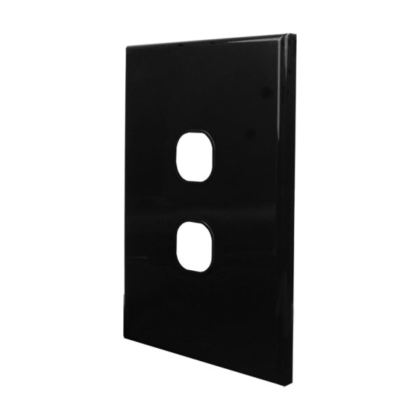Grid Plate 2 Gang - BLACK - Image 2