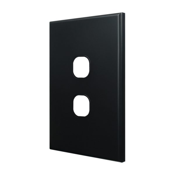 Grid Plate 2 Gang - MATTE BLACK - Image 2