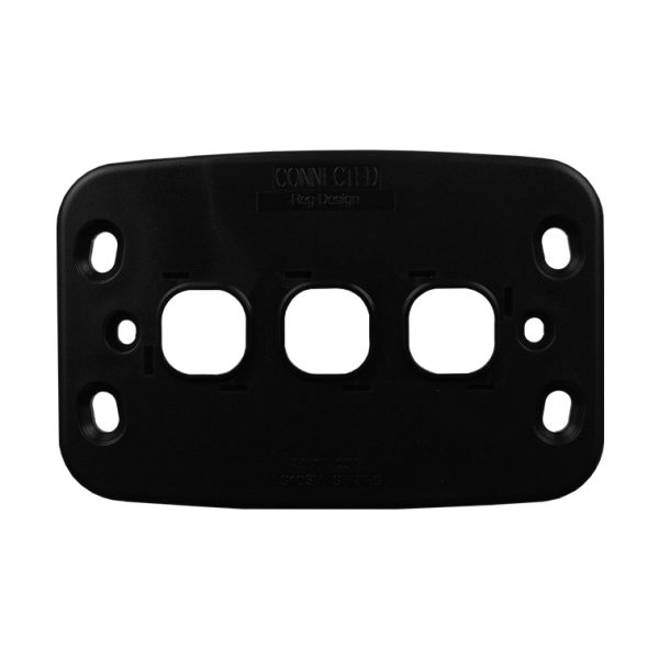 Grid Plate 3 Gang - BLACK - Image 3