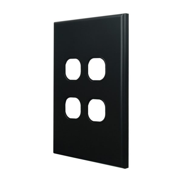 Grid Plate 4 Gang - MATTE BLACK - Image 2
