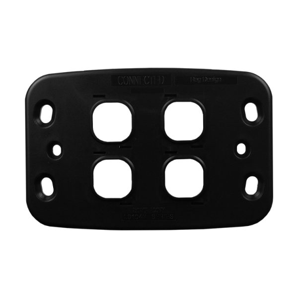 Grid Plate 4 Gang - MATTE BLACK - Image 3