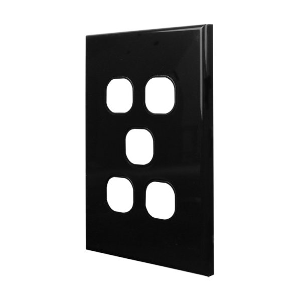 Grid Plate 5 Gang - BLACK - Image 2