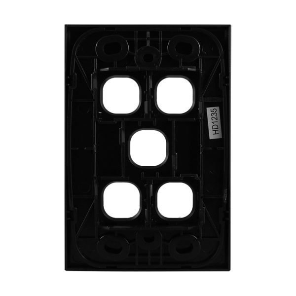 Grid Plate 5 Gang - MATTE BLACK - Image 5