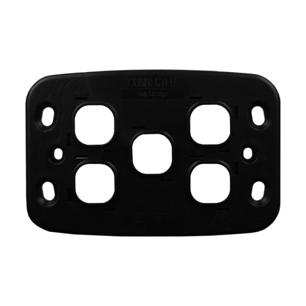 Grid Plate 5 Gang - MATTE BLACK - Image 3