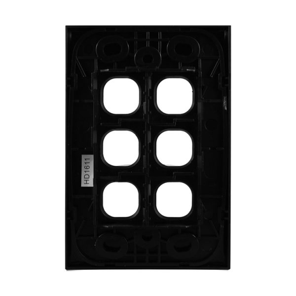 Grid Plate 6 Gang - BLACK - Image 5