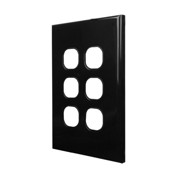 Grid Plate 6 Gang - BLACK - Image 2