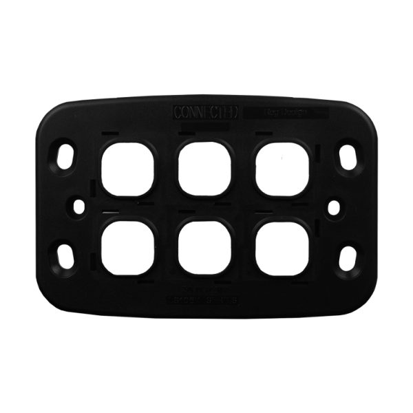 Grid Plate 6 Gang - BLACK - Image 3