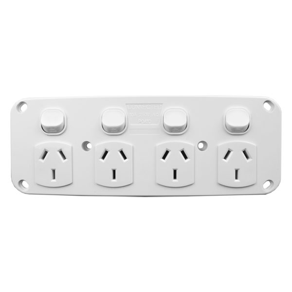 4 Gang Slimline Power Point - Image 3