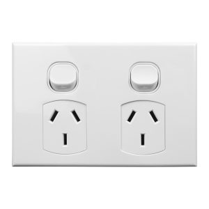 Double Power Outlet 10A 250V AC | GEO Series