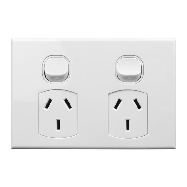 Double Power Outlet 10A 250V AC | GEO Series