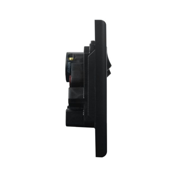 Double Power Point with Extra Switch - MATTE BLACK - Image 4
