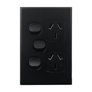 double gpo vertical extra switch matte black
