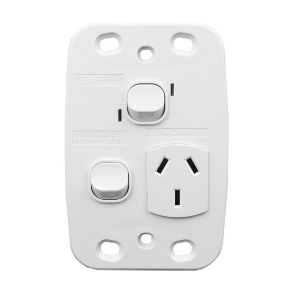 Single Power Point with Extra Switch - VERTICAL - Image 3