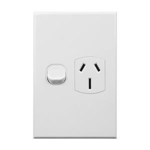 Single GPO 15A 240V AC Vertical GEO Series