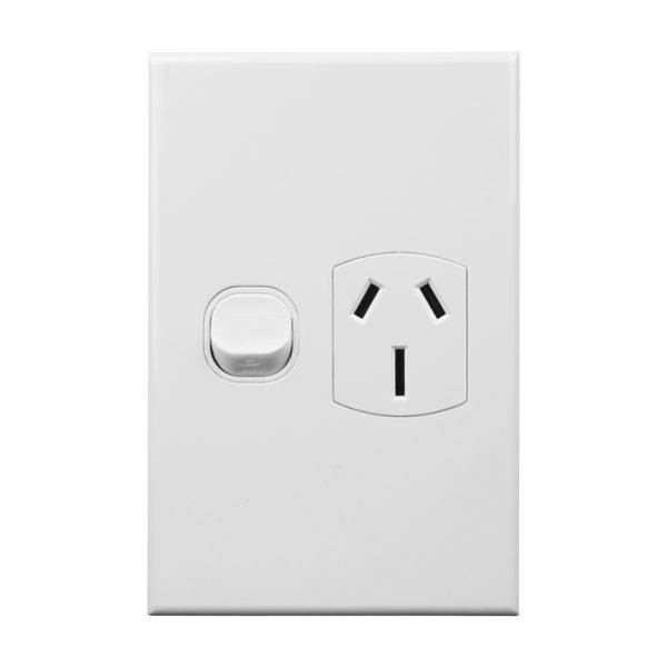 Single GPO 15A 240V AC Vertical GEO Series