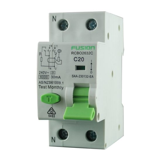 2 Pole RCBO 32A 6kA 250V AC Type A | Connected Switchgear