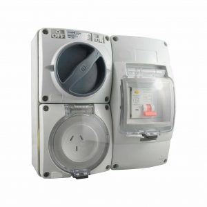 RCD Protected Outlet | Combination Switched Socket 3 Pin 15A IP66