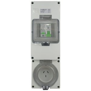 RCD Protected Socket Outlet 10A 3 Pin 250V AC IP66