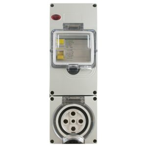 RCD Protected Socket Outlet 32A 500V AC 5 Pin IP66 Type A