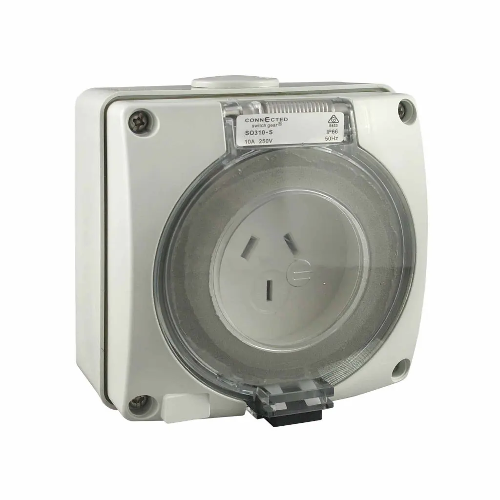 Socket Outlet 3 Pin 20A 250V AC | IP66 | Connected Switchgear