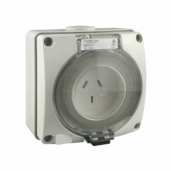 Socket Outlet 3 Pin 20A 250V AC IP66 IMPACT S Round Pin