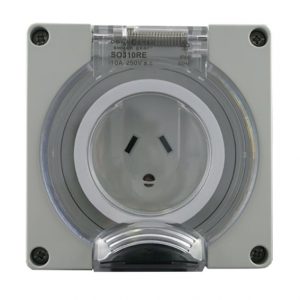 IP66 Socket Outlet 3 Pin Round Earth Pin 10A