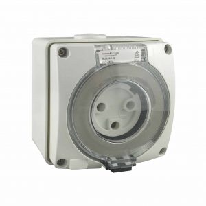 Socket Outlet 3 Pin 32A 250V AC IP66 IMPACT S Round Pin