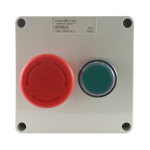 emergency stop push button control box red / green 250V ac 10A ip55