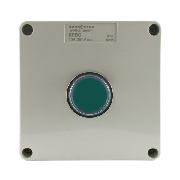 push button control box green 250V AC 10A IP55