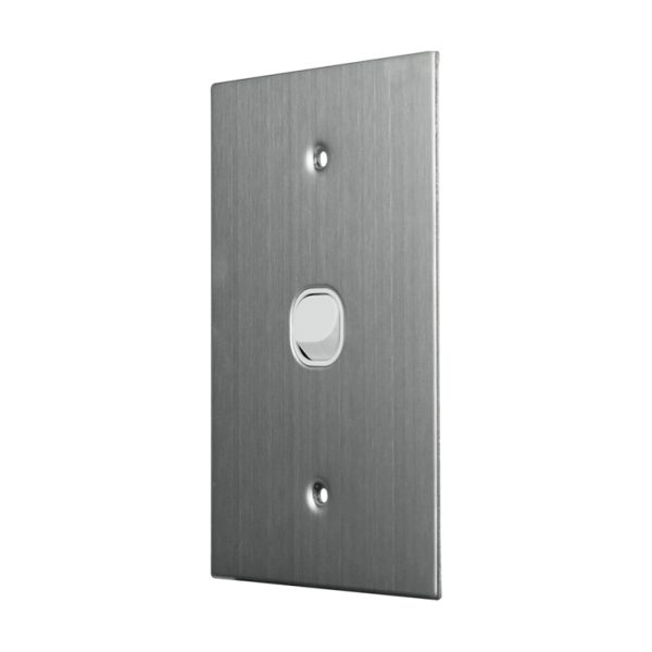 Stainless Steel Light Switch 1 Gang Vertical - Image 2