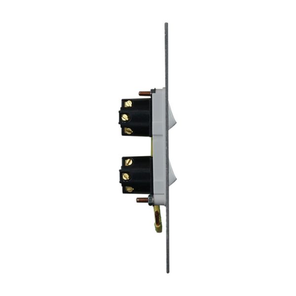 Stainless Steel Light Switch 2 Gang Vertical - Image 3