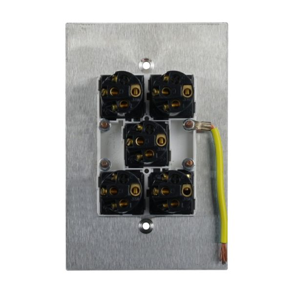 Stainless Steel Light Switch 5 Gang Vertical - Image 4