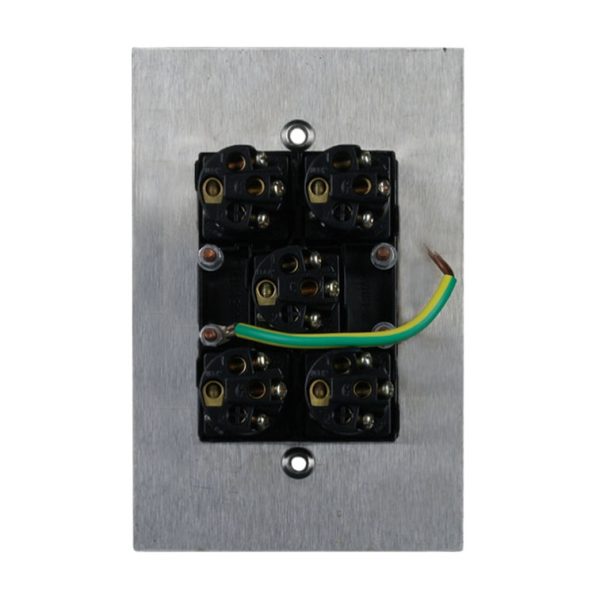 Stainless Steel Light Switch 5 Gang Vertical - BLACK - Image 4