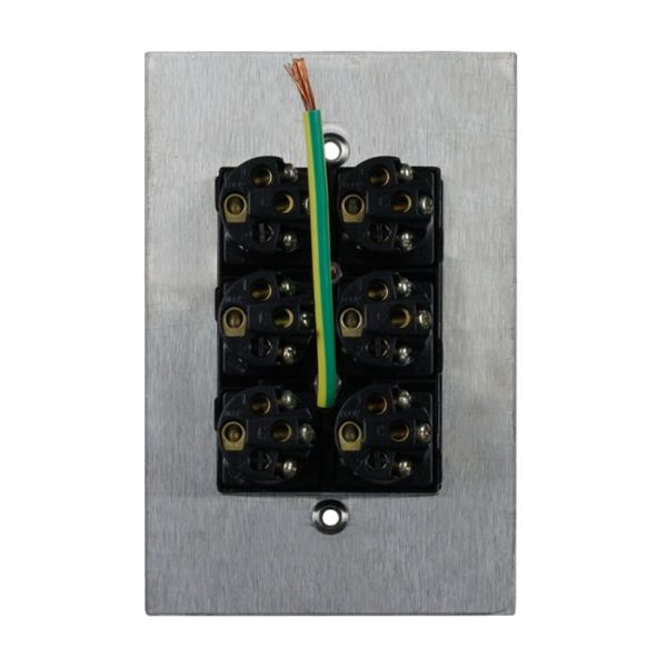Stainless Steel Light Switch 5 Gang 10A 250V AC BLACK