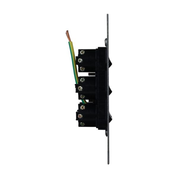 Stainless Steel Light Switch 6 Gang Vertical - BLACK - Image 3