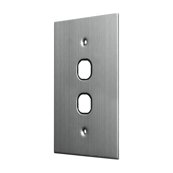 Grid Plate 2 Gang - BLACK - Image 2