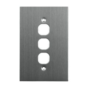 Stainless Steel Grid Plate 3 Gang