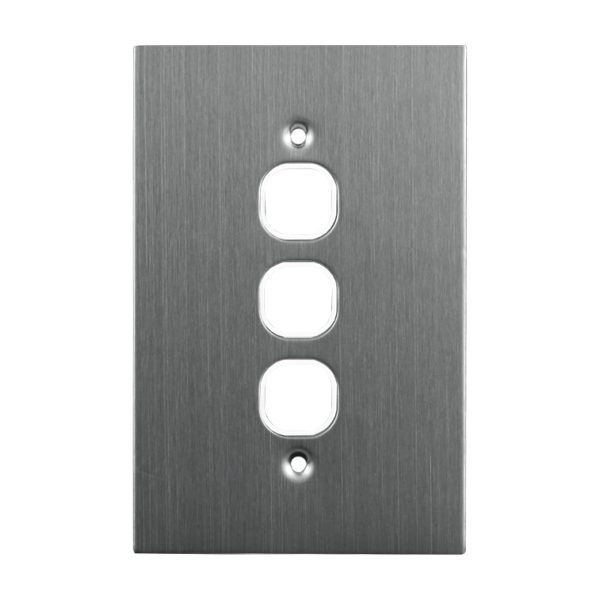 Stainless Steel Grid Plate 3 Gang