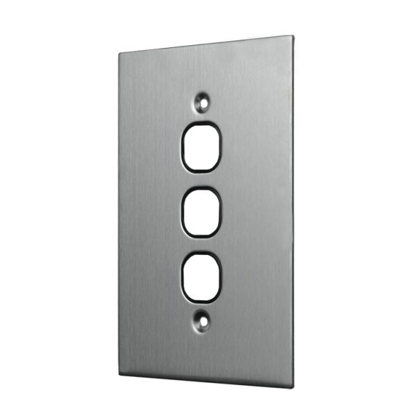 Grid Plate 3 Gang - BLACK - Image 2