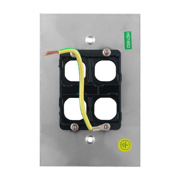 Grid Plate 4 Gang - BLACK - Image 4