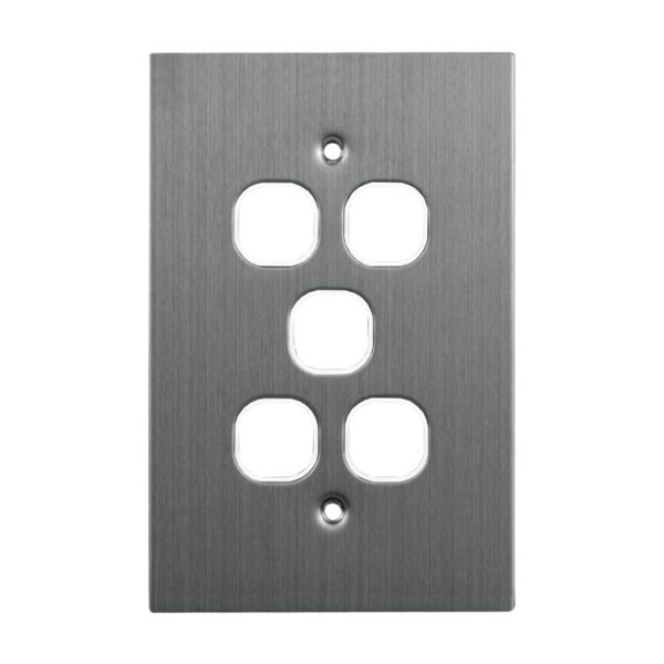 stainless steel grid plate 5 gang