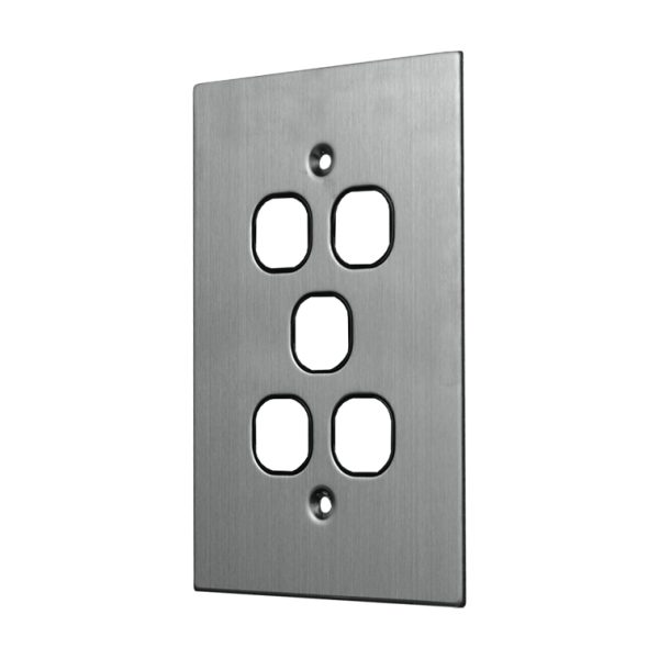 Grid Plate 5 Gang - BLACK - Image 2