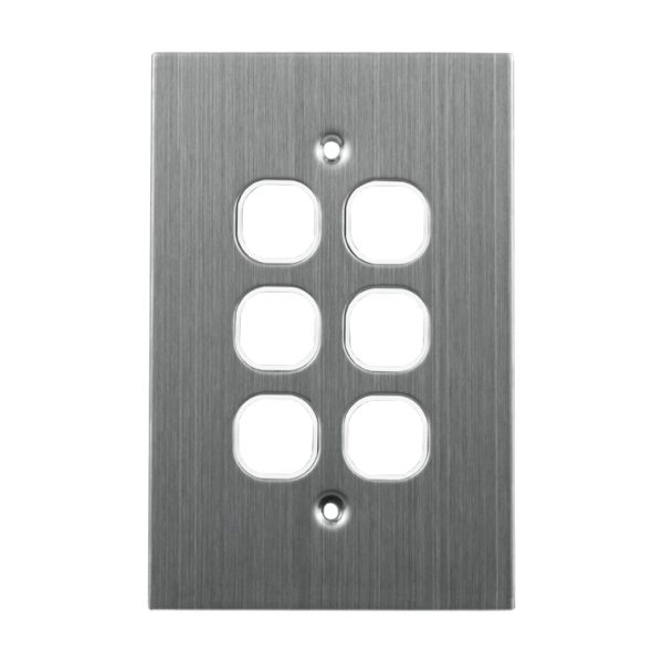 Stainless Steel Grid Plate 6 Gang