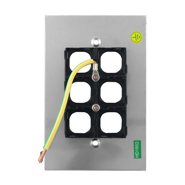 Grid Plate 6 Gang - BLACK - Image 4
