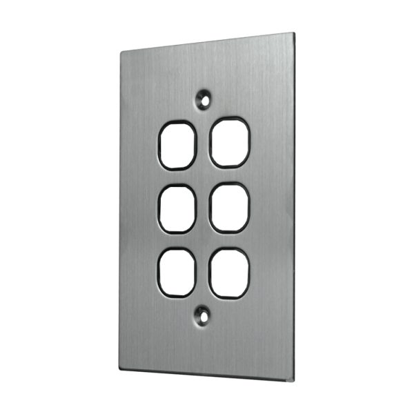 Grid Plate 6 Gang - BLACK - Image 2