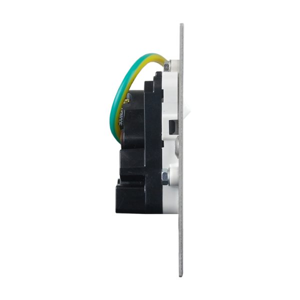 Stainless Steel Double Power Point with Extra Switch - Image 3