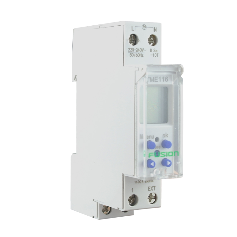 1/16 DIN LCD Industrial Timer with 6 Programmable Time Ranges