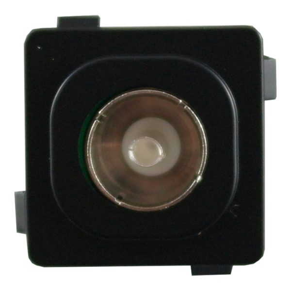 TV Connector PAL to F Type Matte Black 75 Ohms