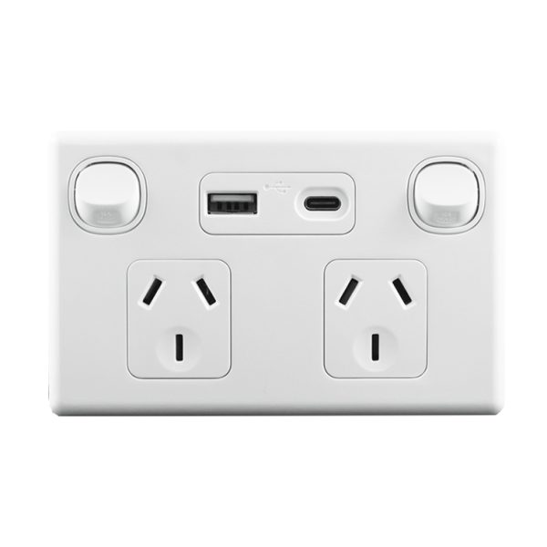 USB Power Outlet Type A+C 250V AC 10A